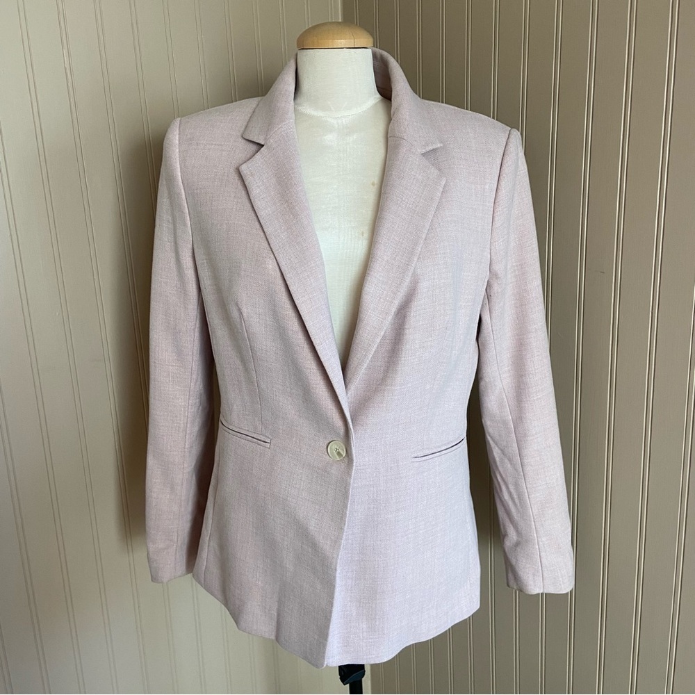 H&M Dust Pink Classic Blazer Women’s Size Large - Picture 1 of 8